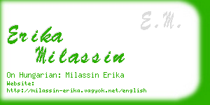 erika milassin business card